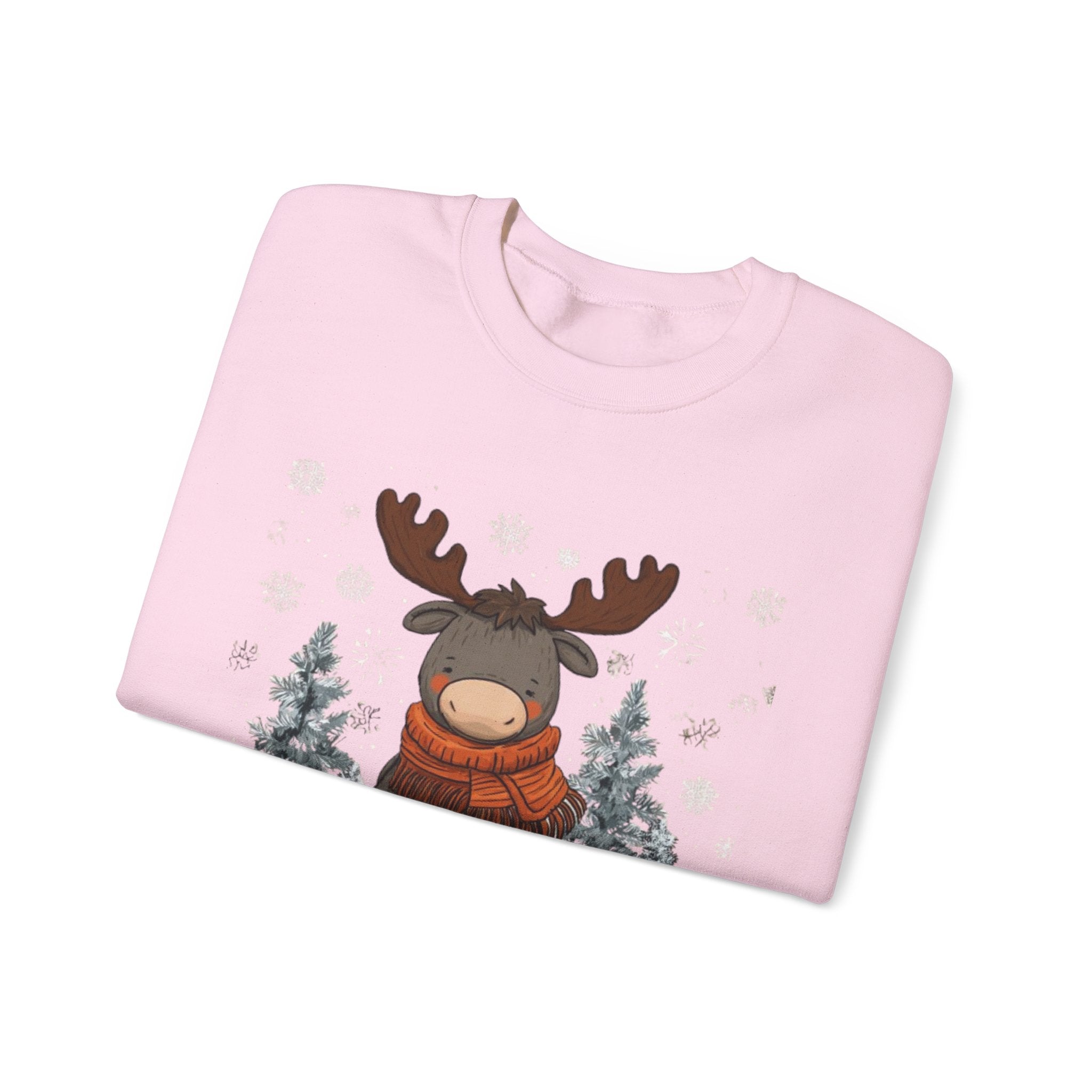 Cozy Vibes Only Sweatshirt — Cute Winter Moose Crewneck