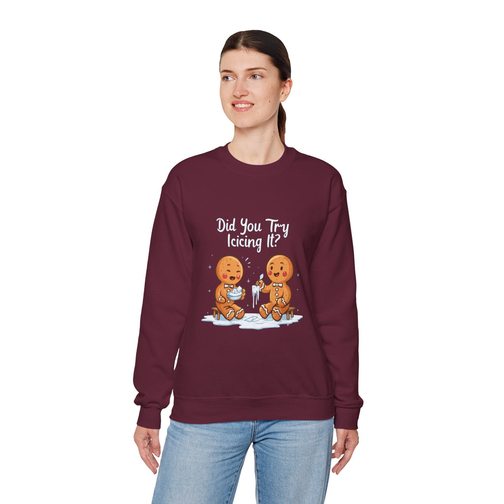 Gingerbread Friends "Did You Try Icing It?" Crewneck Sweatshirt