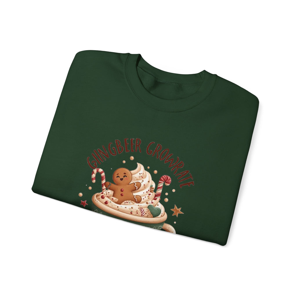 Gingerbread Hot Cocoa Sweatshirt — "Ginger Beer Grownrath" Latte Lover Crewneck