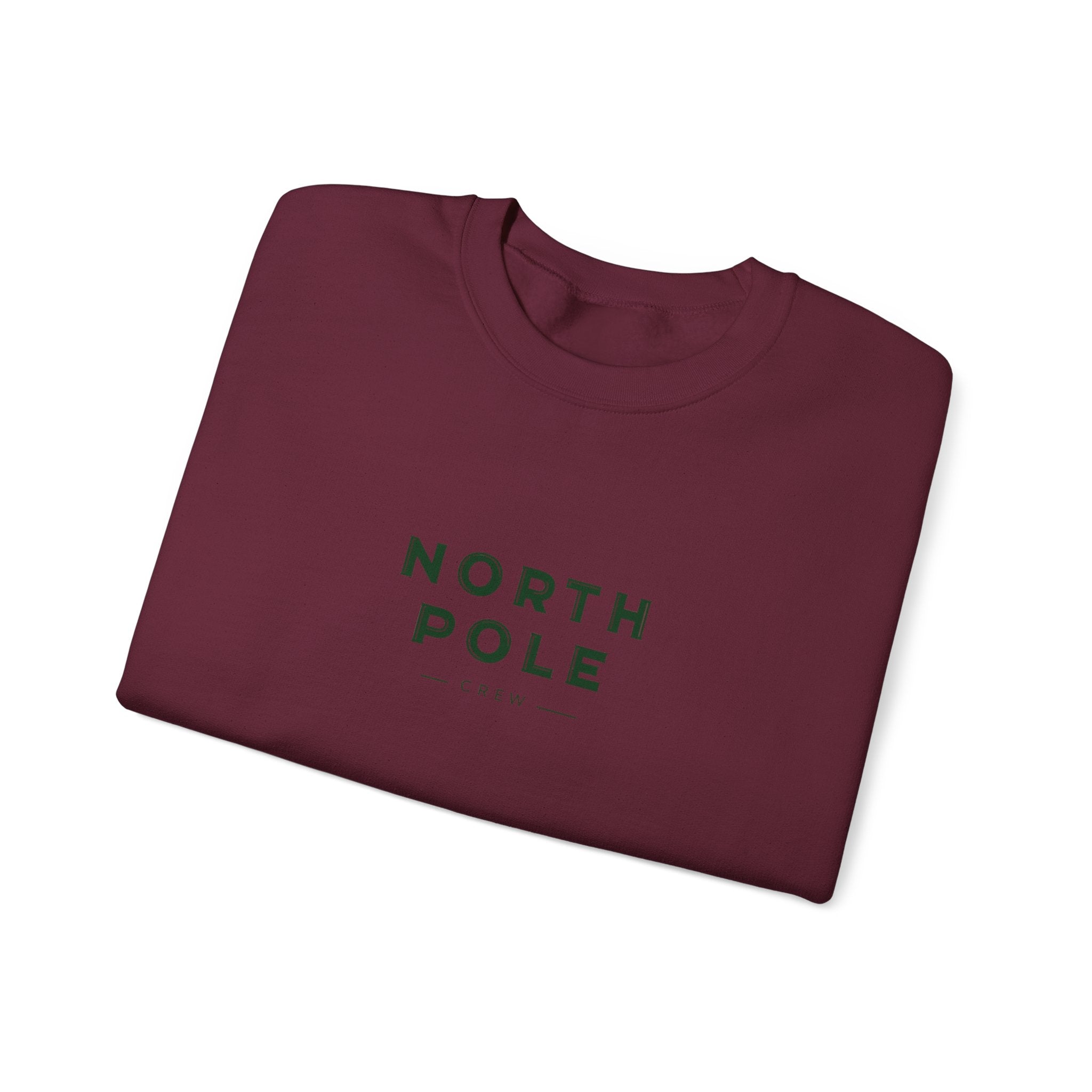 North Pole Crewneck Sweatshirt — Minimal Holiday Graphic Pullover