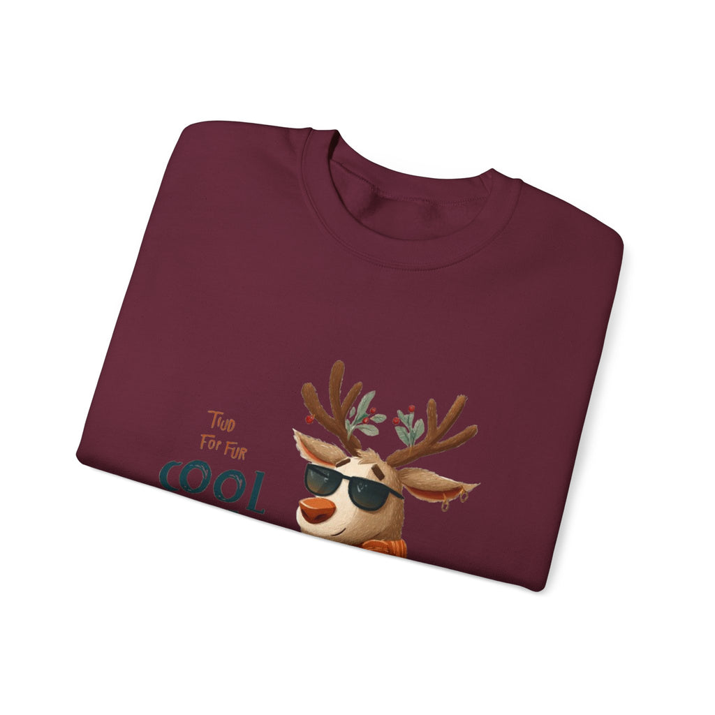 Reindeer 'Cool Yule' Crewneck Sweatshirt — Cute Holiday Graphic