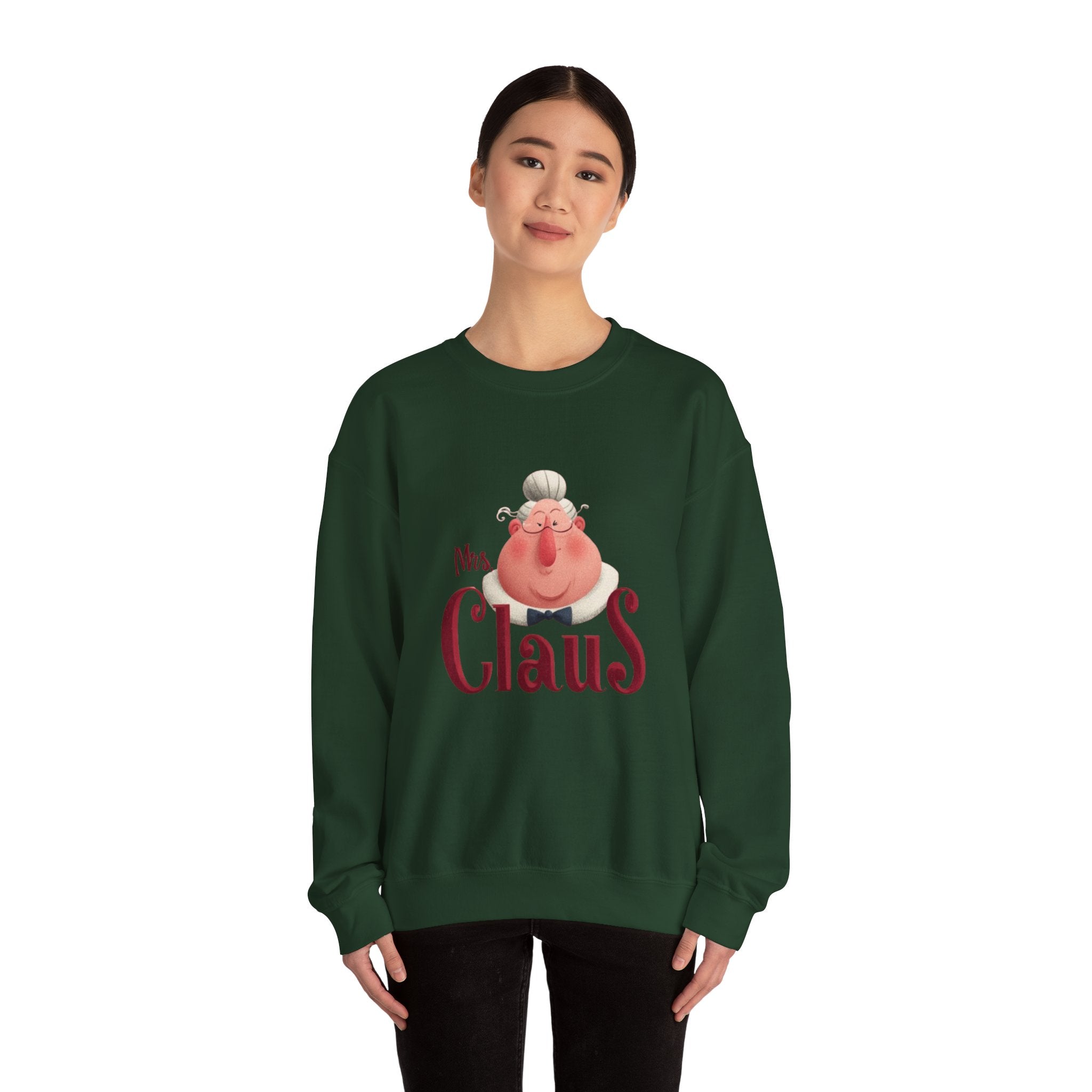 Mrs. Claus Christmas Sweatshirt – Cute Mrs Claus Holiday Crewneck