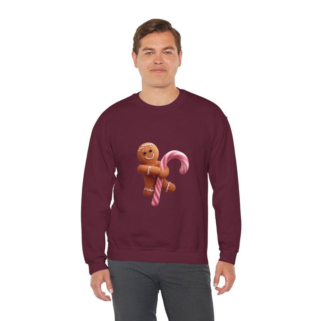 Gingerbread Candy Cane Crewneck Sweatshirt