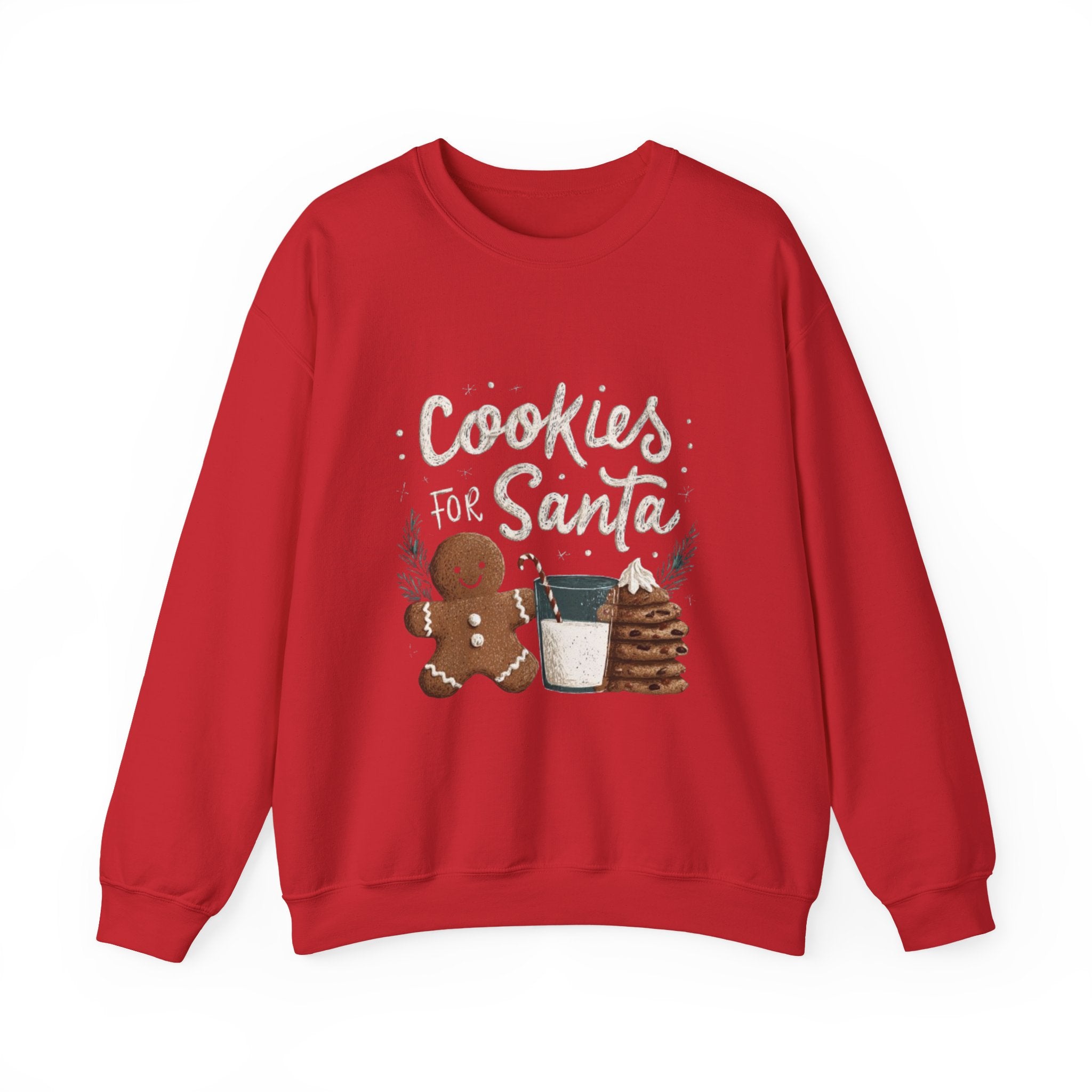 Cookies for Santa Sweatshirt — Christmas Gingerbread Holiday Crewneck