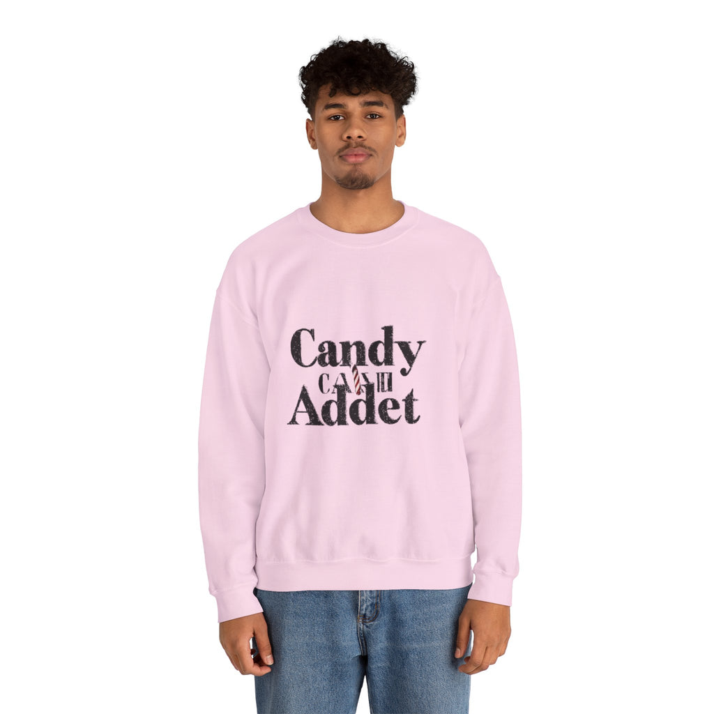 Candy Addict Sweatshirt – Retro Typography Candy Lover Crewneck
