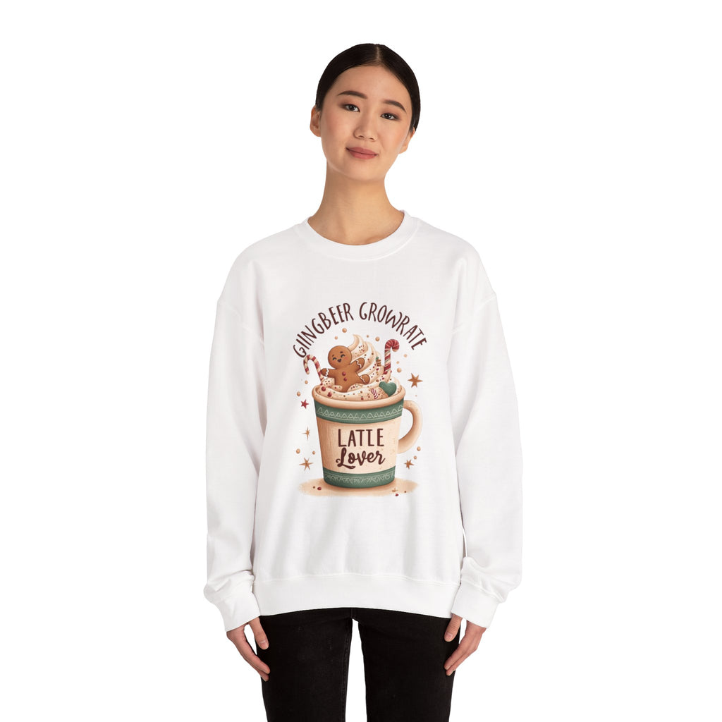 Gingerbread Hot Cocoa Sweatshirt — "Ginger Beer Grownrath" Latte Lover Crewneck