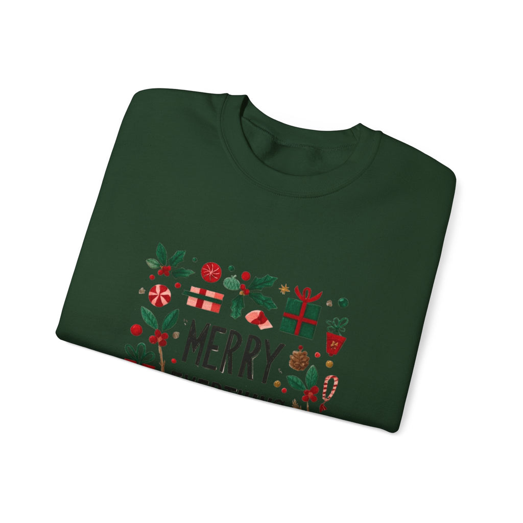 Merry Everything Sweatshirt — Holiday Graphic Crewneck