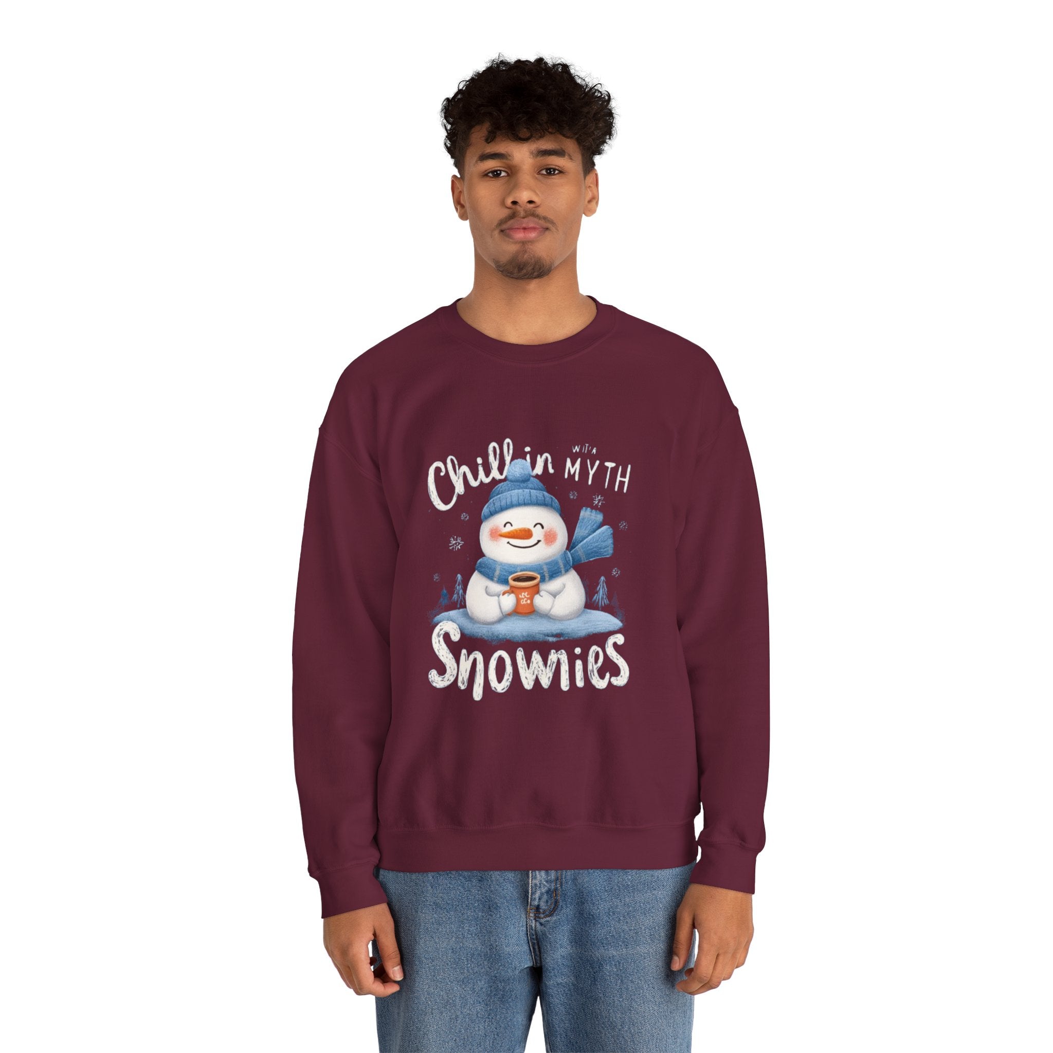 Snowman Sweatshirt — "Chillin' With My Snowmies" Cozy Winter Crewneck