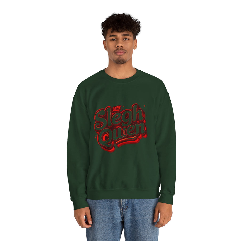 Sleigh Queen Crewneck Sweatshirt — Retro Holiday Christmas Pullover