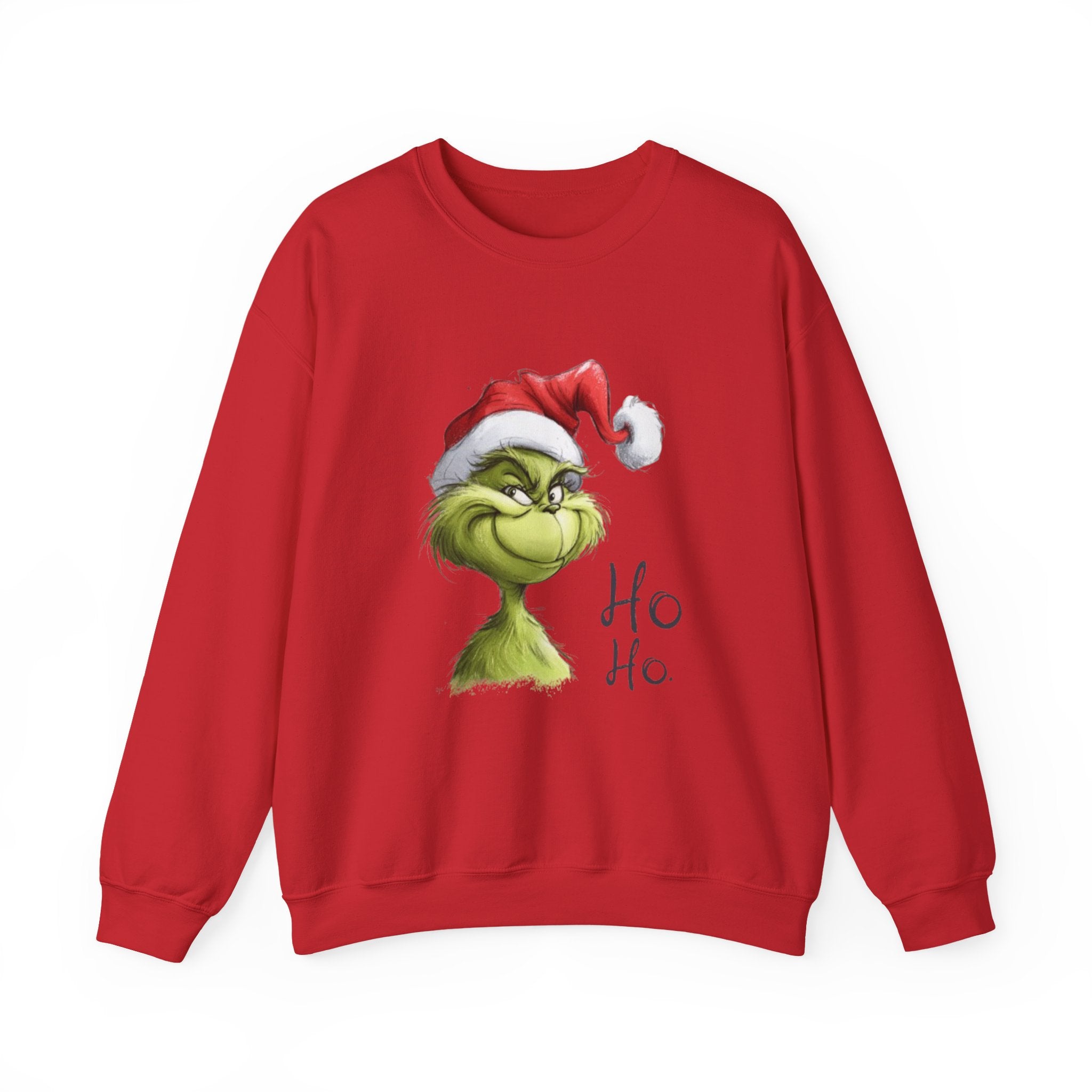 Grinch Santa Crewneck Sweatshirt — 'Ho Ho' Holiday Sweater