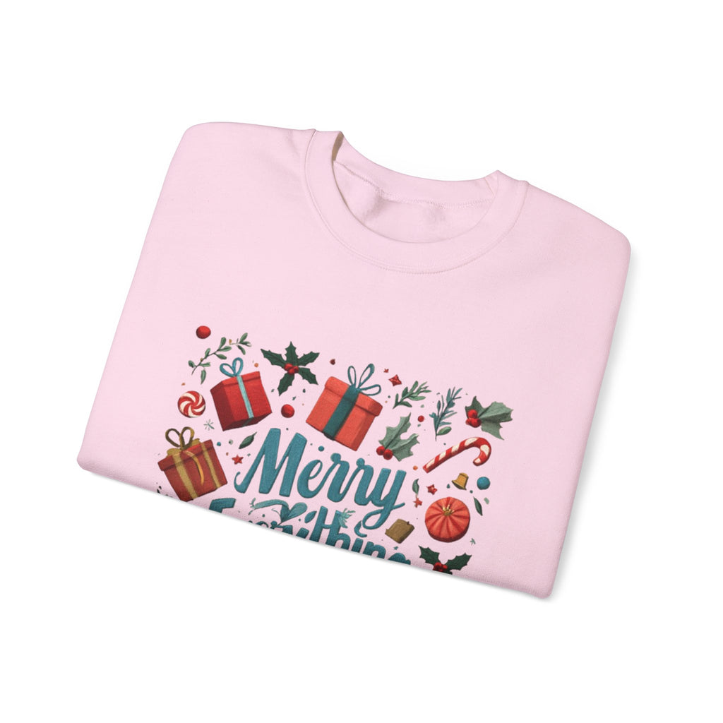 Crewneck Sweatshirt - Merry Everything Holiday Graphic Sweatshirt