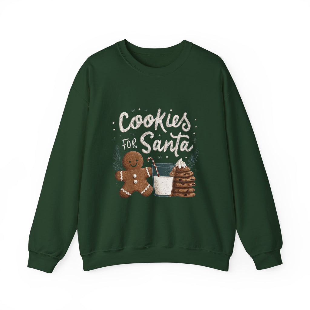 Cookies for Santa Sweatshirt — Christmas Gingerbread Holiday Crewneck