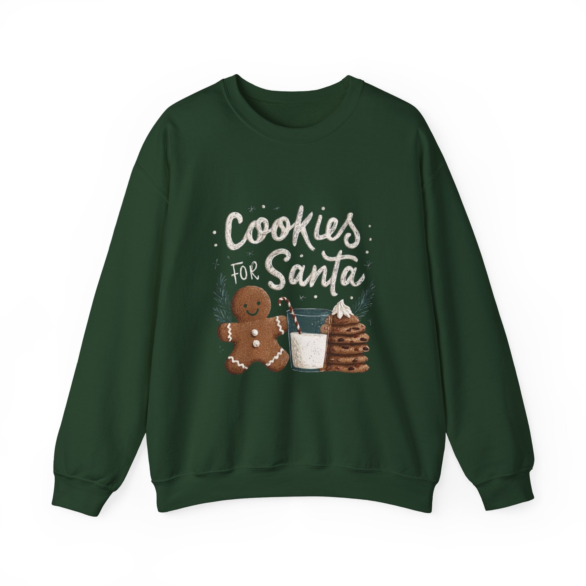 Cookies for Santa Sweatshirt — Christmas Gingerbread Holiday Crewneck