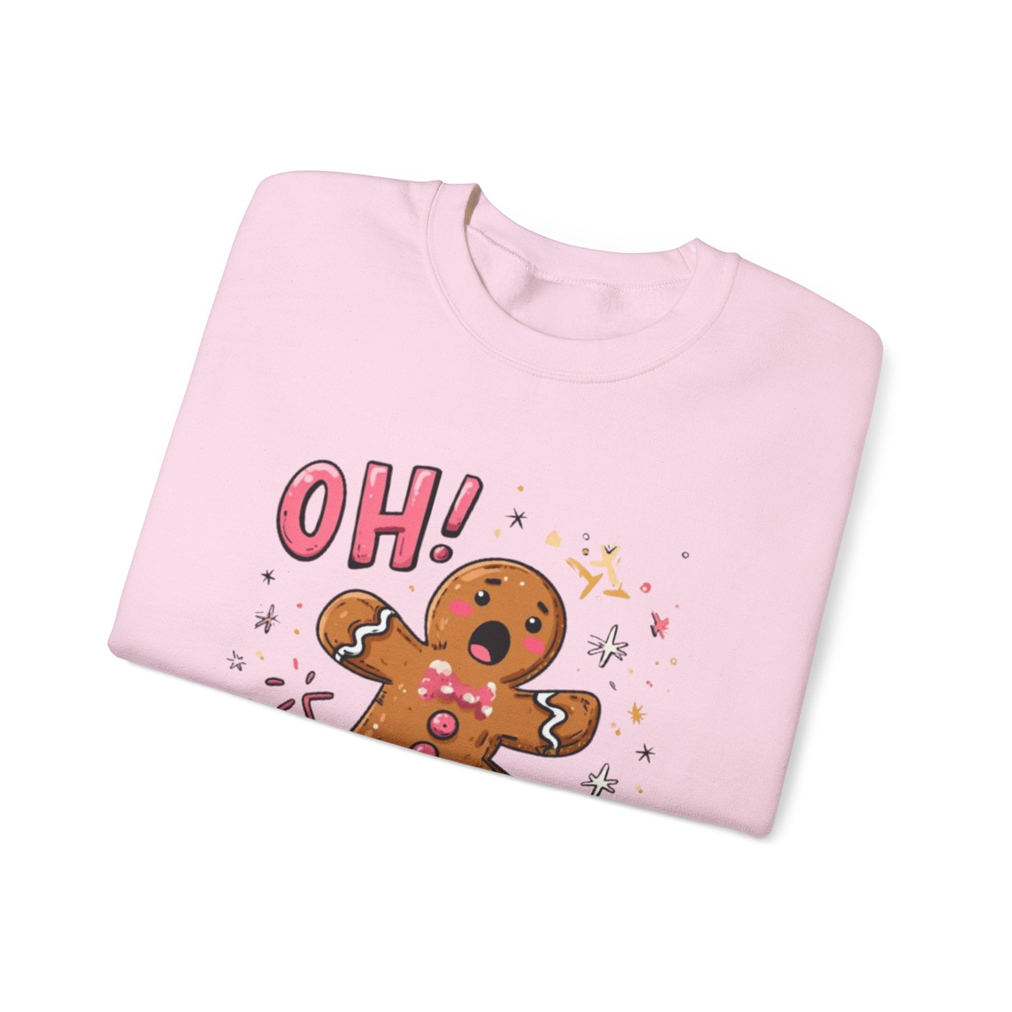 Gingerbread "Oh! Snap!" Crewneck Sweatshirt — Funny Holiday Christmas Sweater