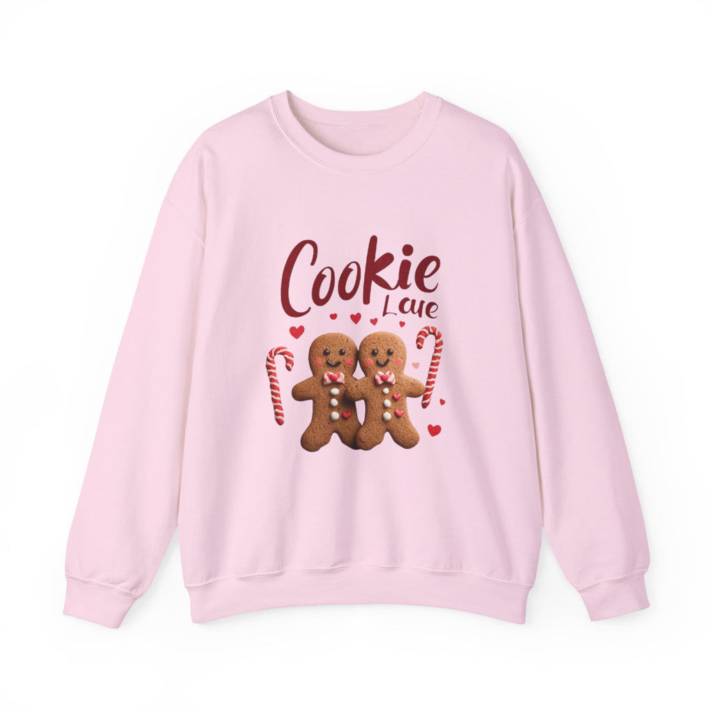 Crewneck Sweatshirt — "Cookie Love" Gingerbread Couple Holiday Sweater