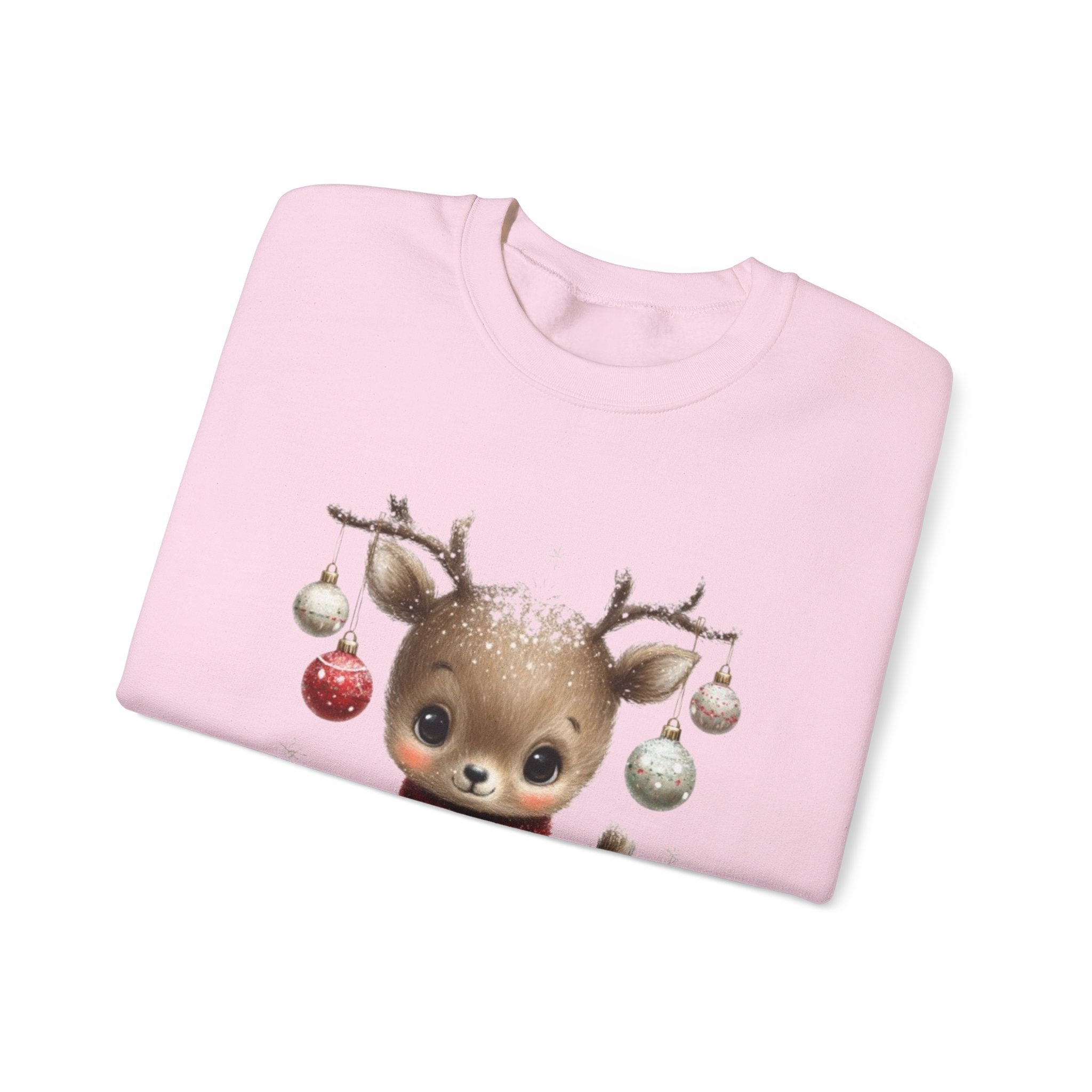 Christmas Reindeer Sweatshirt – 'Little Helper' Cute Holiday Crewneck
