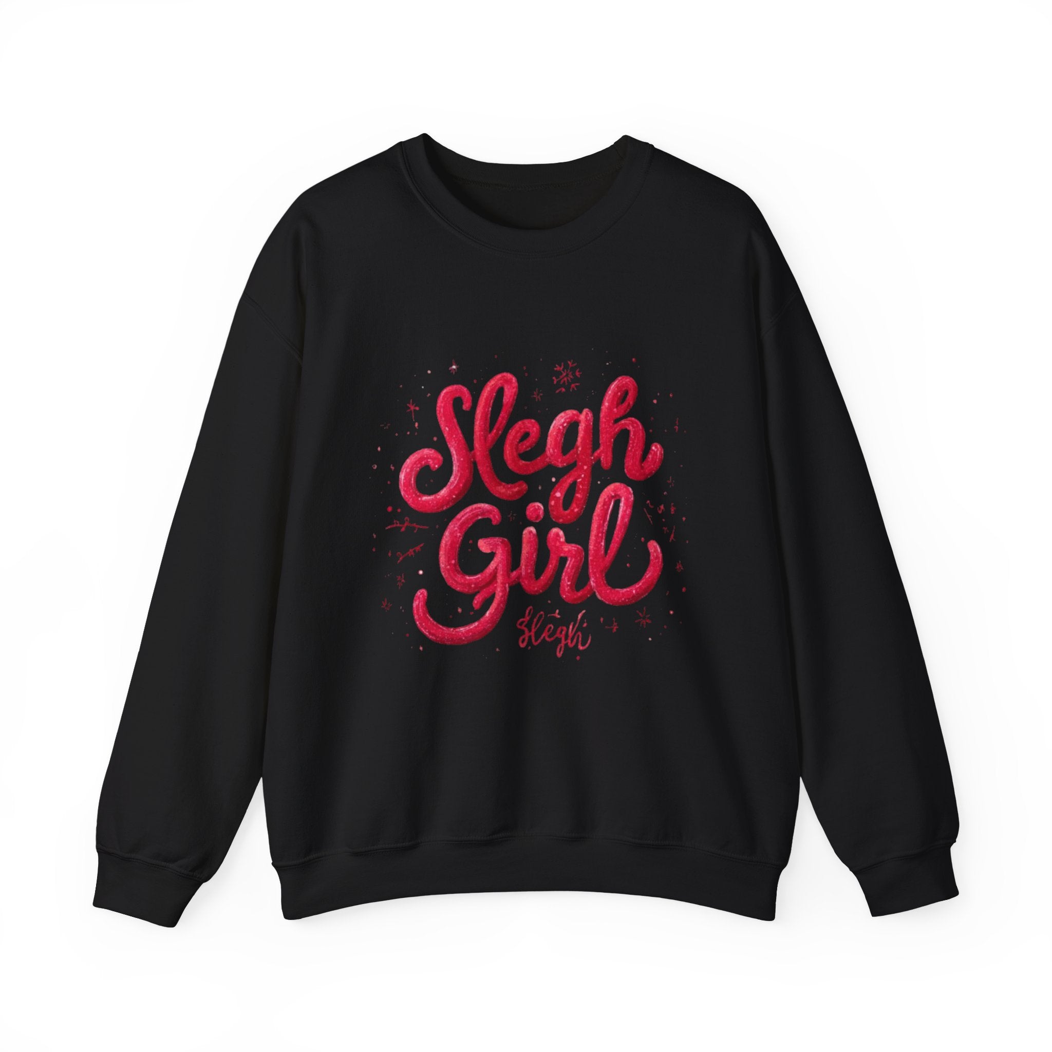Crewneck Sweatshirt - 'Sleigh Girl' Christmas Graphic Holiday Pullover