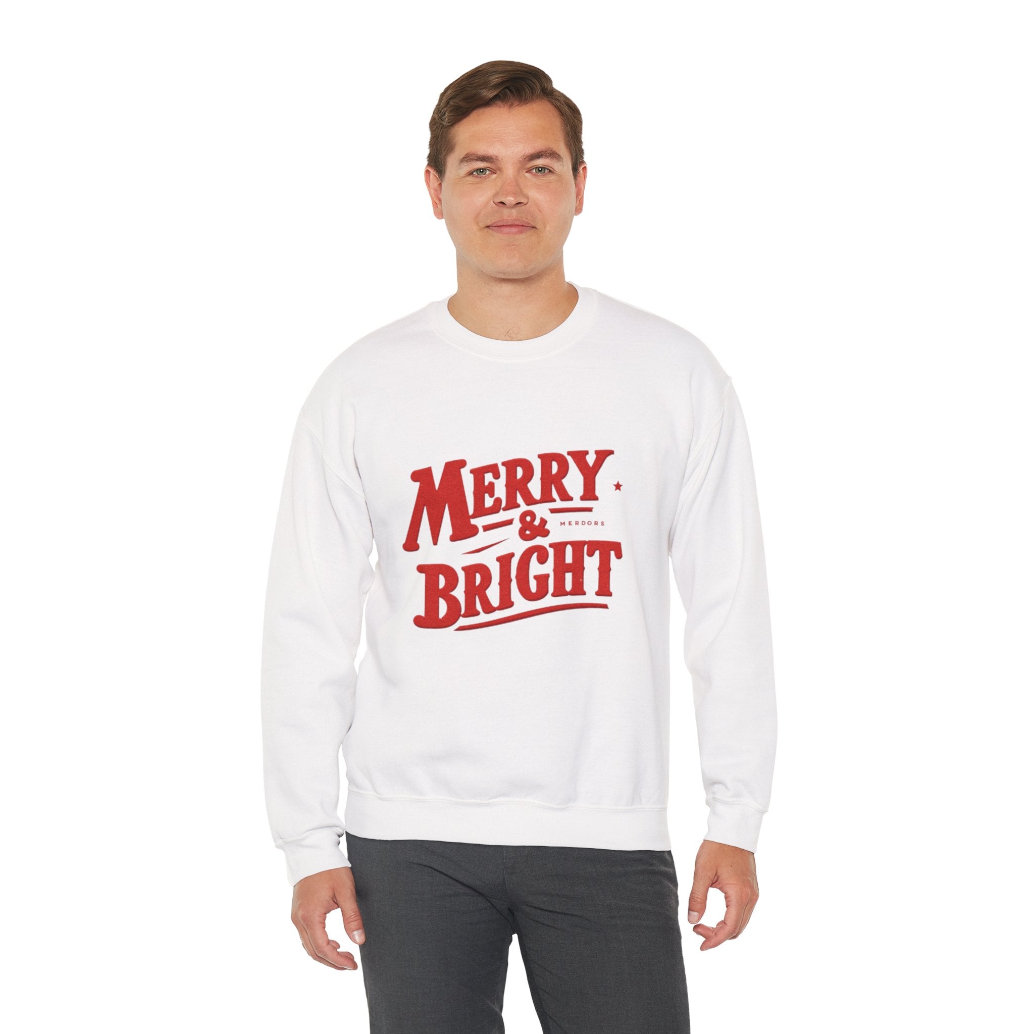 Merry & Bright Sweatshirt — Holiday Crewneck Pullover