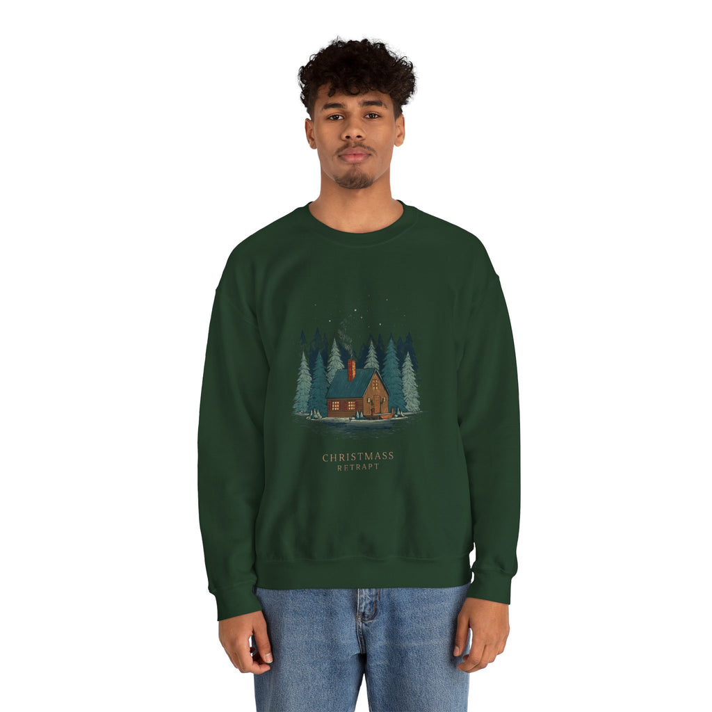 Cabin in the Pines Sweatshirt — 'Christmas at Home' Cozy Holiday Crewneck