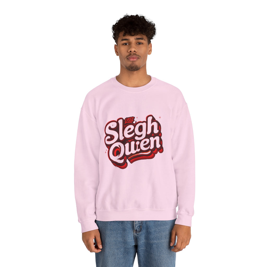 Sleigh Queen Crewneck Sweatshirt — Retro Holiday Christmas Pullover