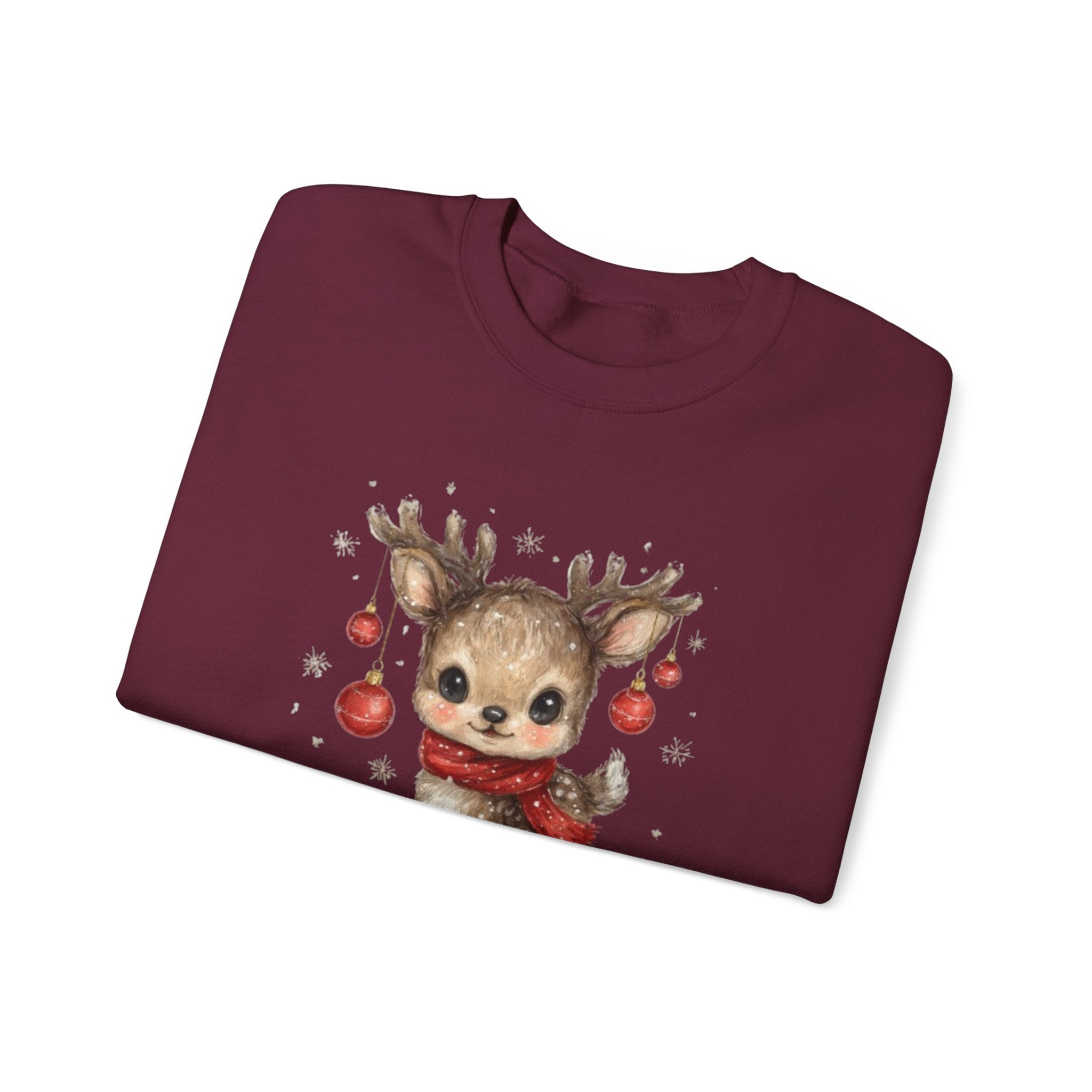 Cute Reindeer 'Little Helper' Sweatshirt – Kids Christmas Crewneck