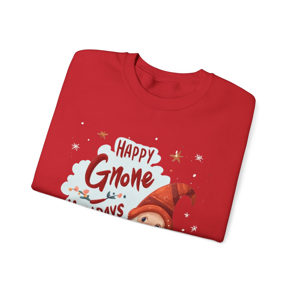 Happy Gnome Holidays Sweatshirt — Cute Christmas Gnome Holiday Crewneck