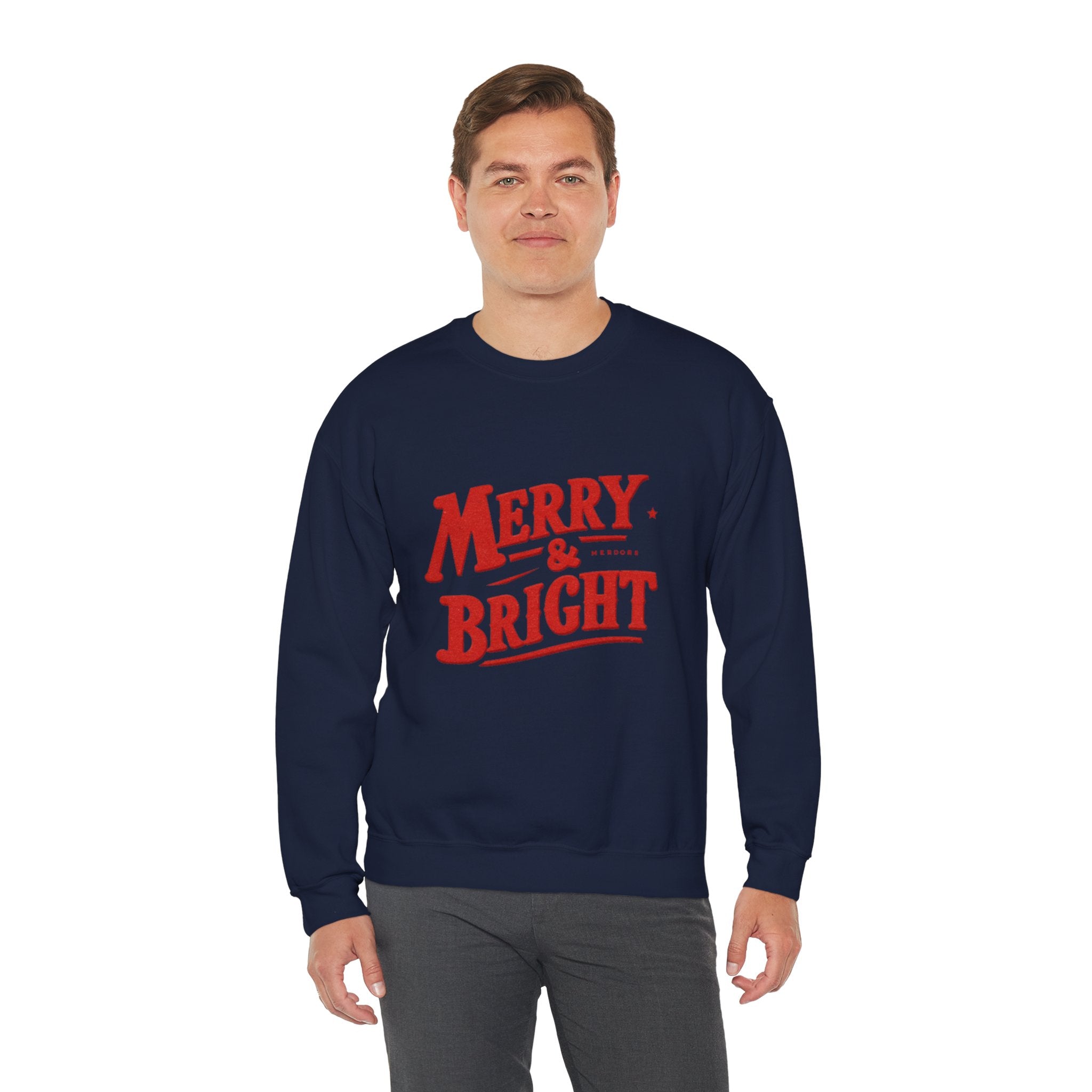 Merry & Bright Sweatshirt — Holiday Crewneck Pullover
