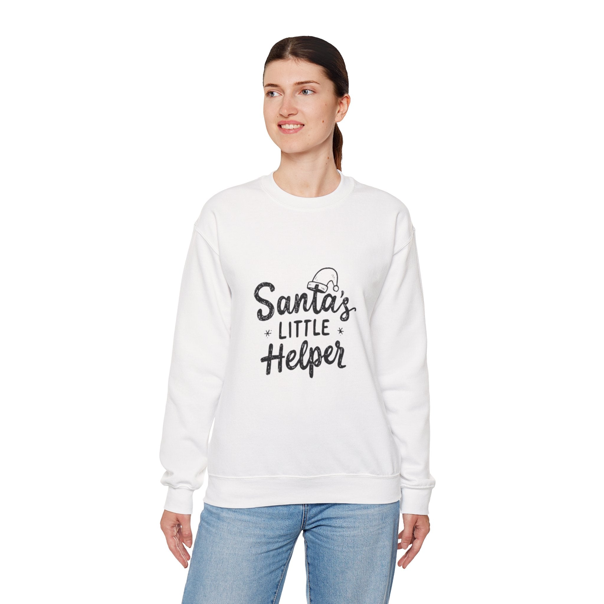 Santa's Little Helper Sweatshirt – Holiday Crewneck for Kids & Family
