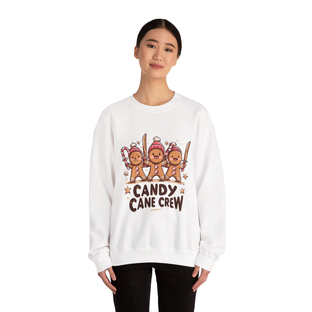 Candy Cane Crew Sweatshirt — Cute Gingerbread 'Candy Cane Crew' Christmas Sweatshirt