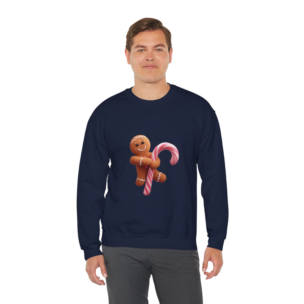Gingerbread Candy Cane Crewneck Sweatshirt