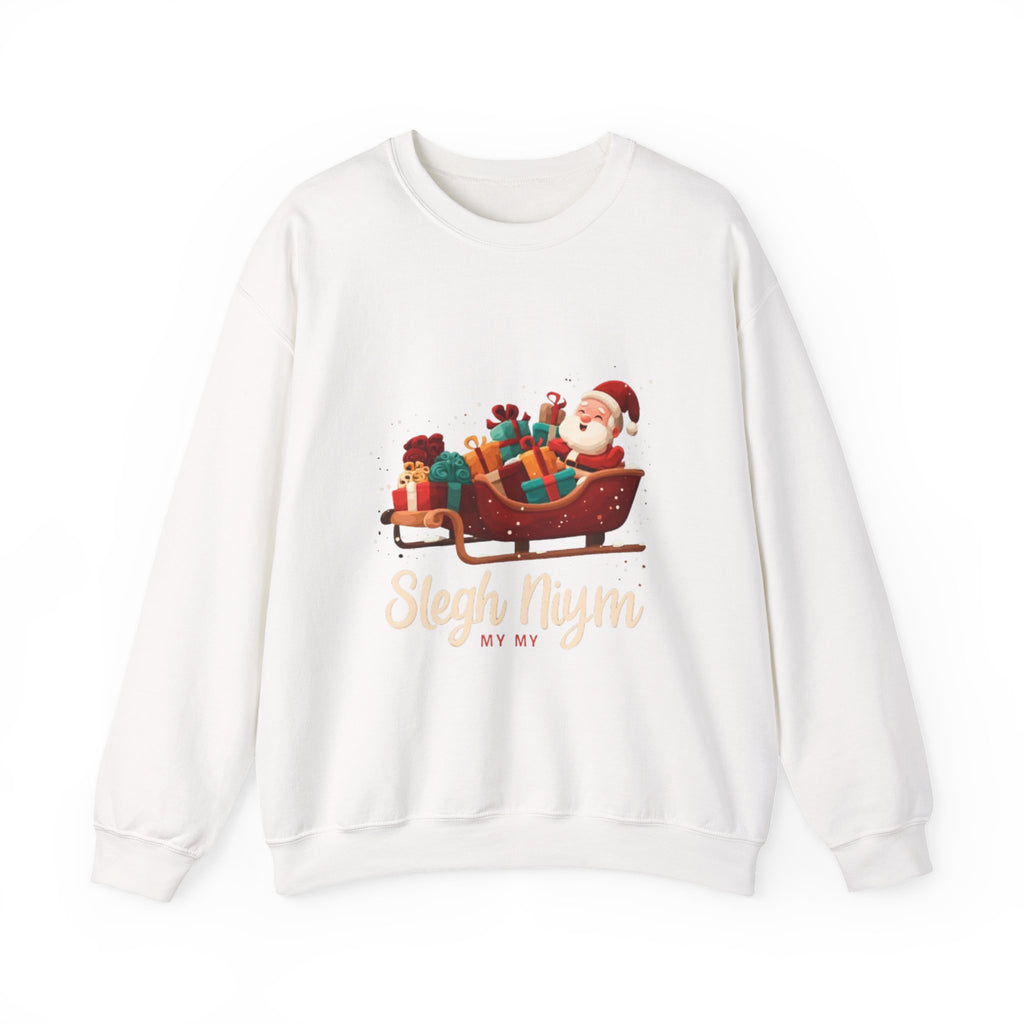Christmas Santa Sleigh Crewneck Sweatshirt — "Sleigh Niym" Holiday Graphic
