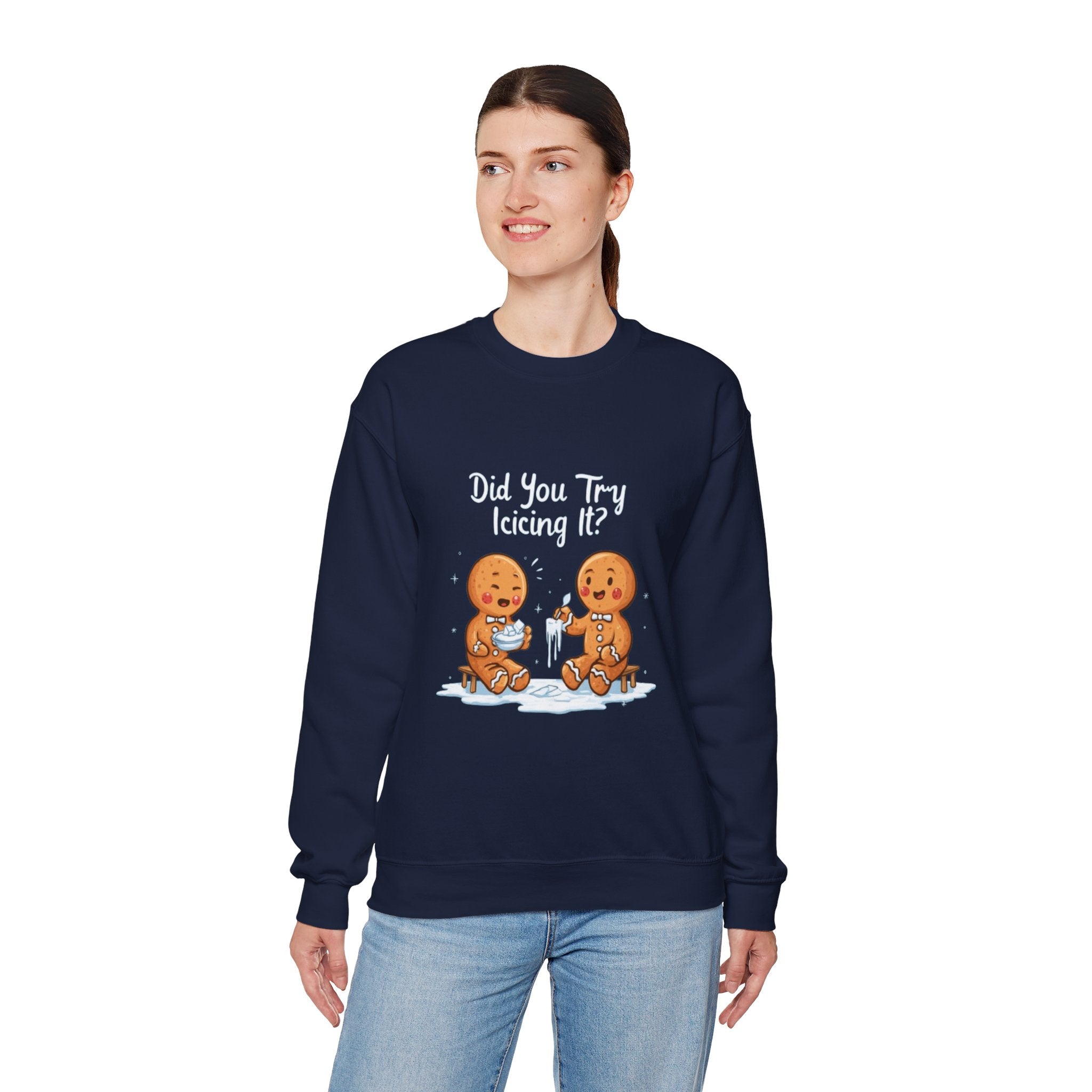 Gingerbread Friends "Did You Try Icing It?" Crewneck Sweatshirt