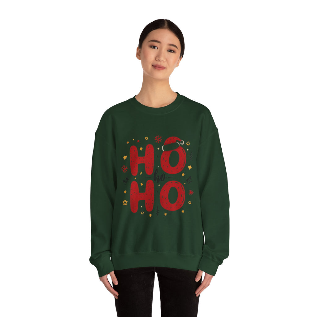 Christmas 'Ho Ho Ho' Crewneck Sweatshirt — Festive Holiday Sweater