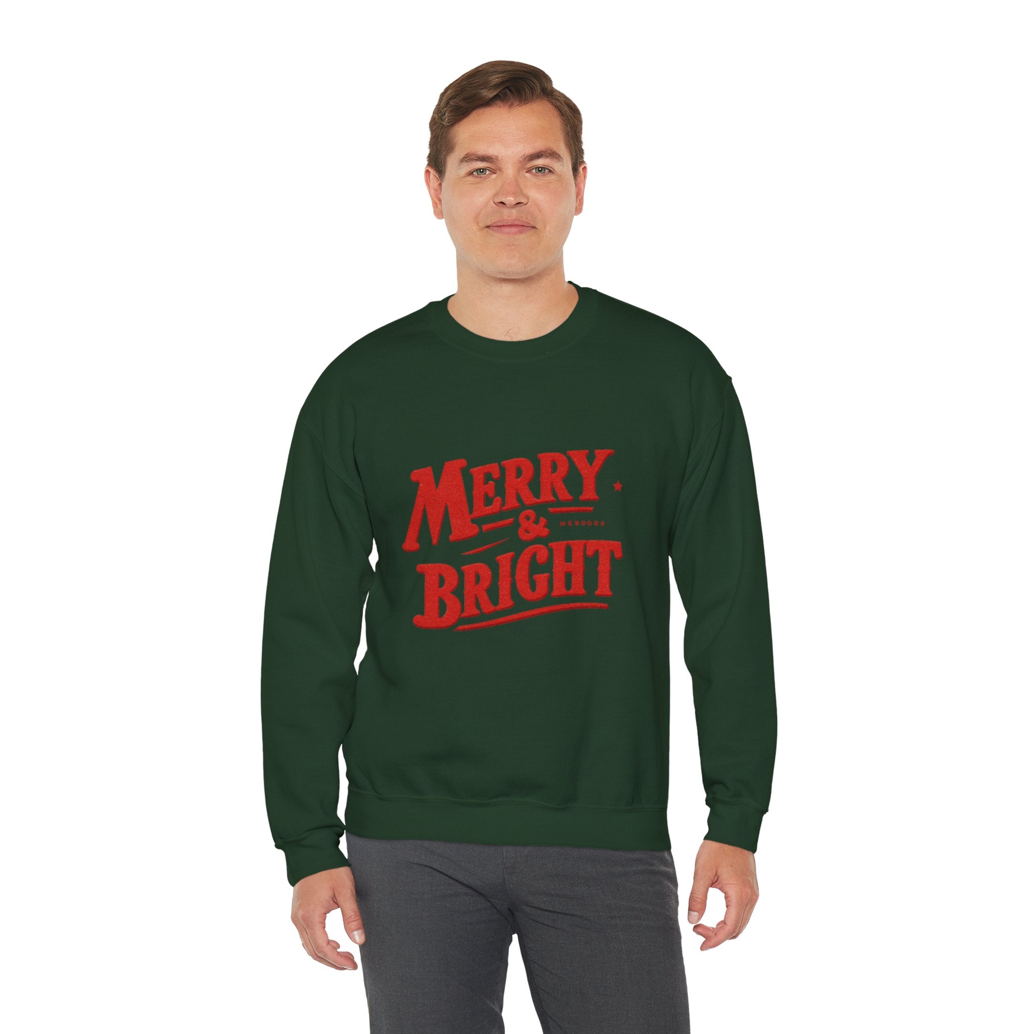 Merry & Bright Sweatshirt — Holiday Crewneck Pullover