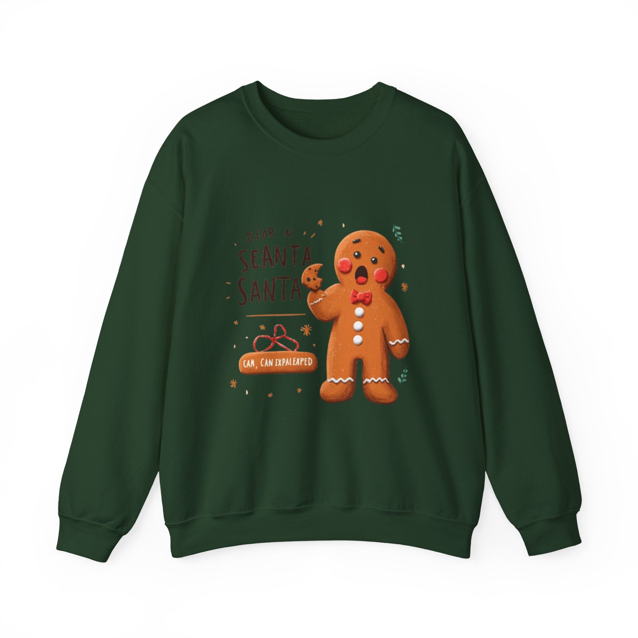 Gingerbread Cookie "Dear Santa" Crewneck Sweatshirt