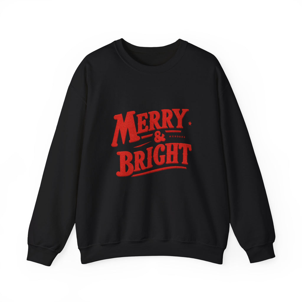 Merry & Bright Sweatshirt — Holiday Crewneck Pullover