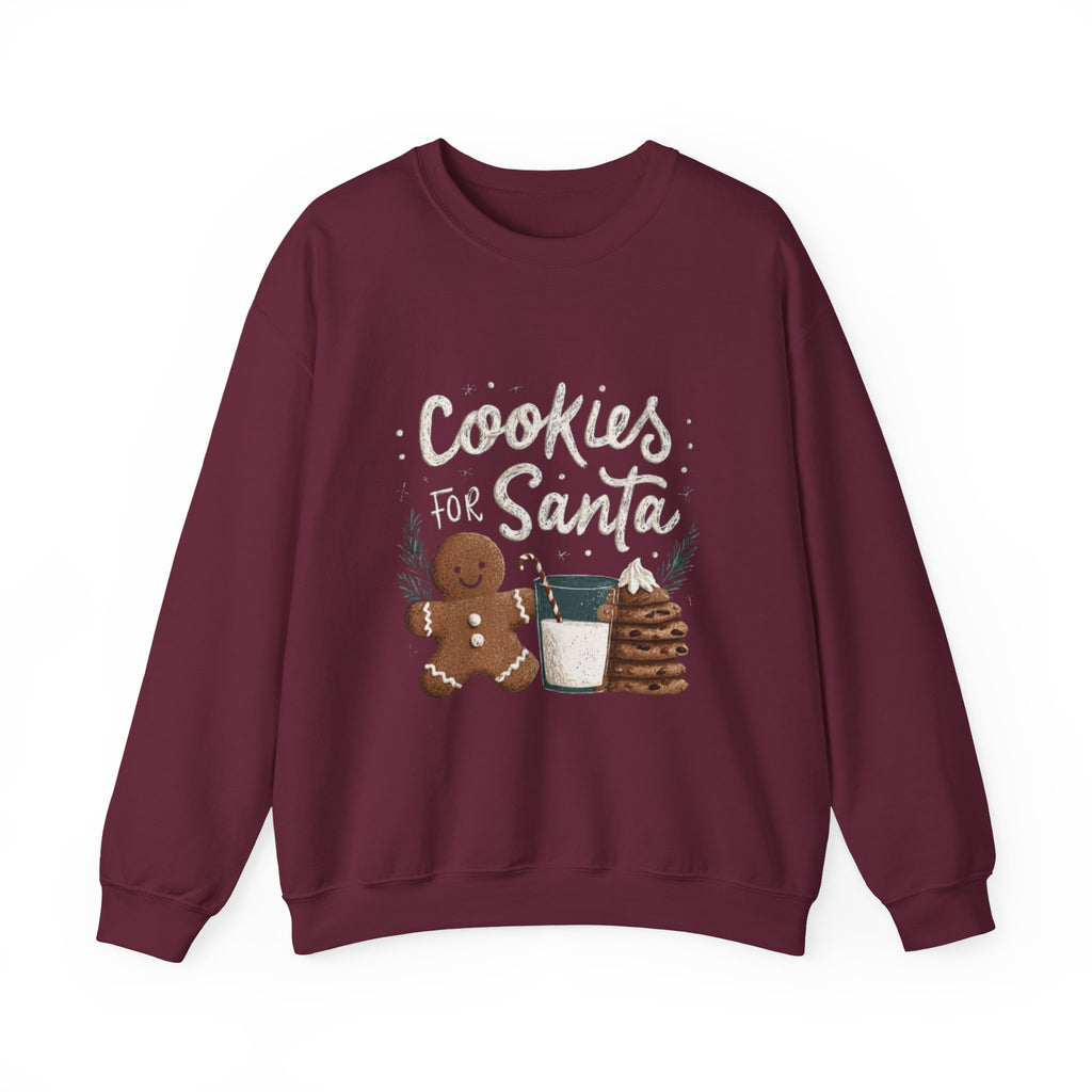 Cookies for Santa Sweatshirt — Christmas Gingerbread Holiday Crewneck
