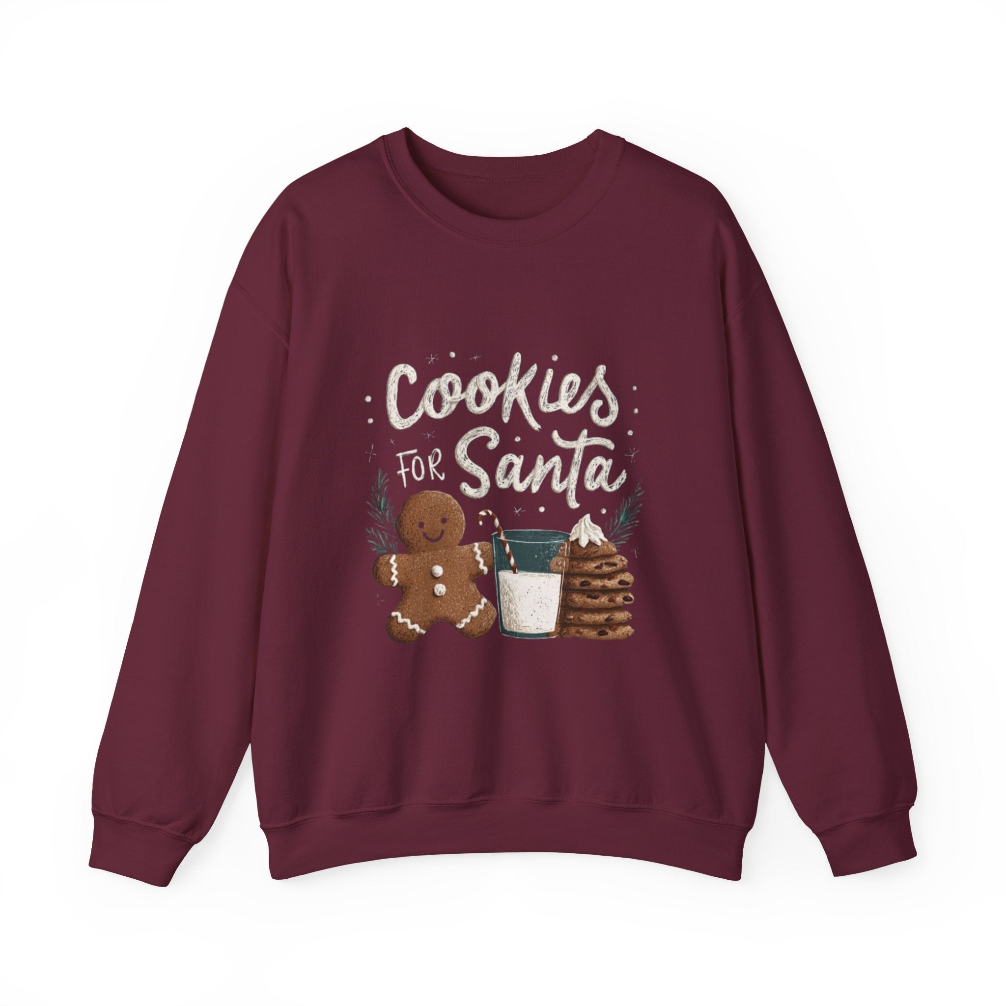 Cookies for Santa Sweatshirt — Christmas Gingerbread Holiday Crewneck