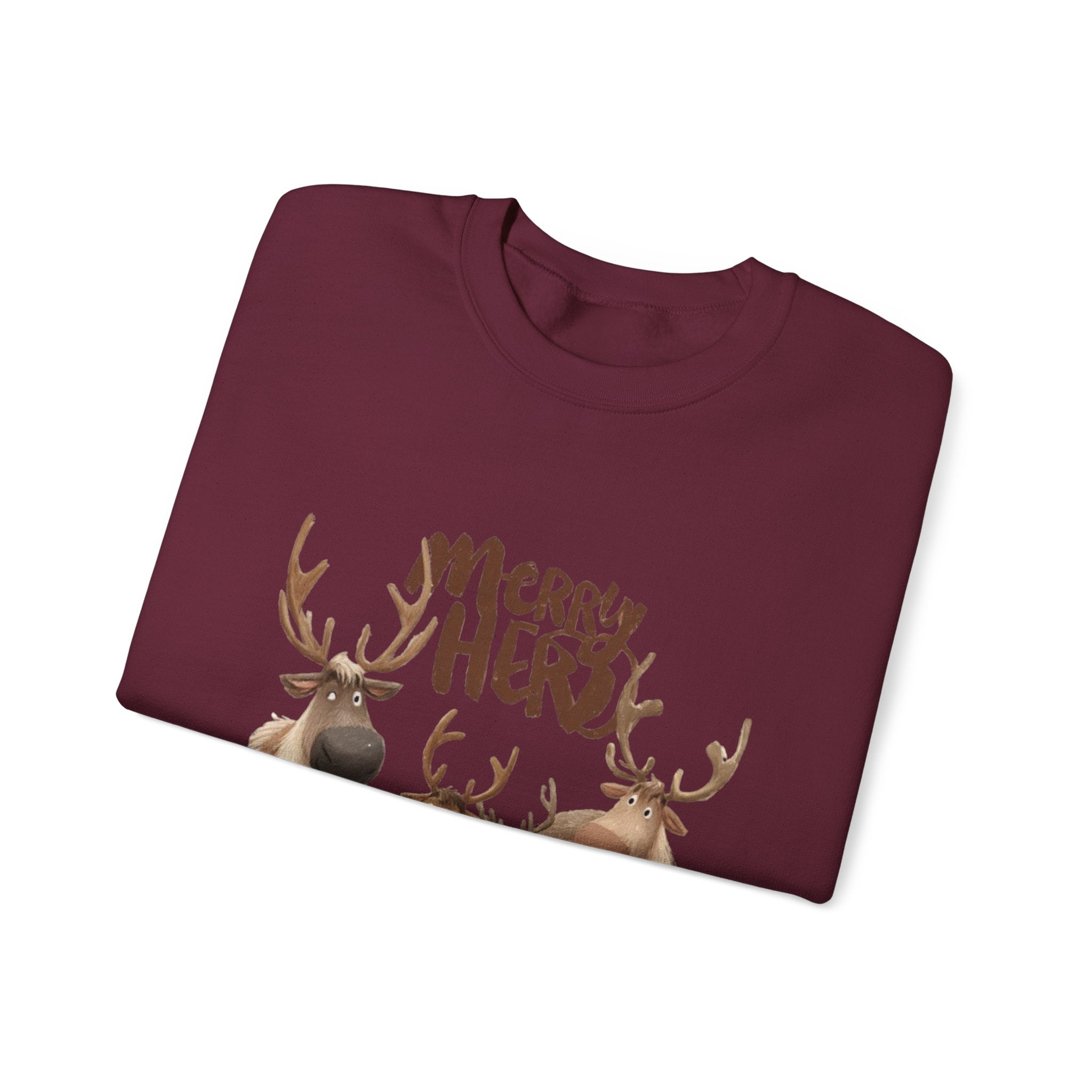 Merry Herd Reindeer Crewneck Sweatshirt