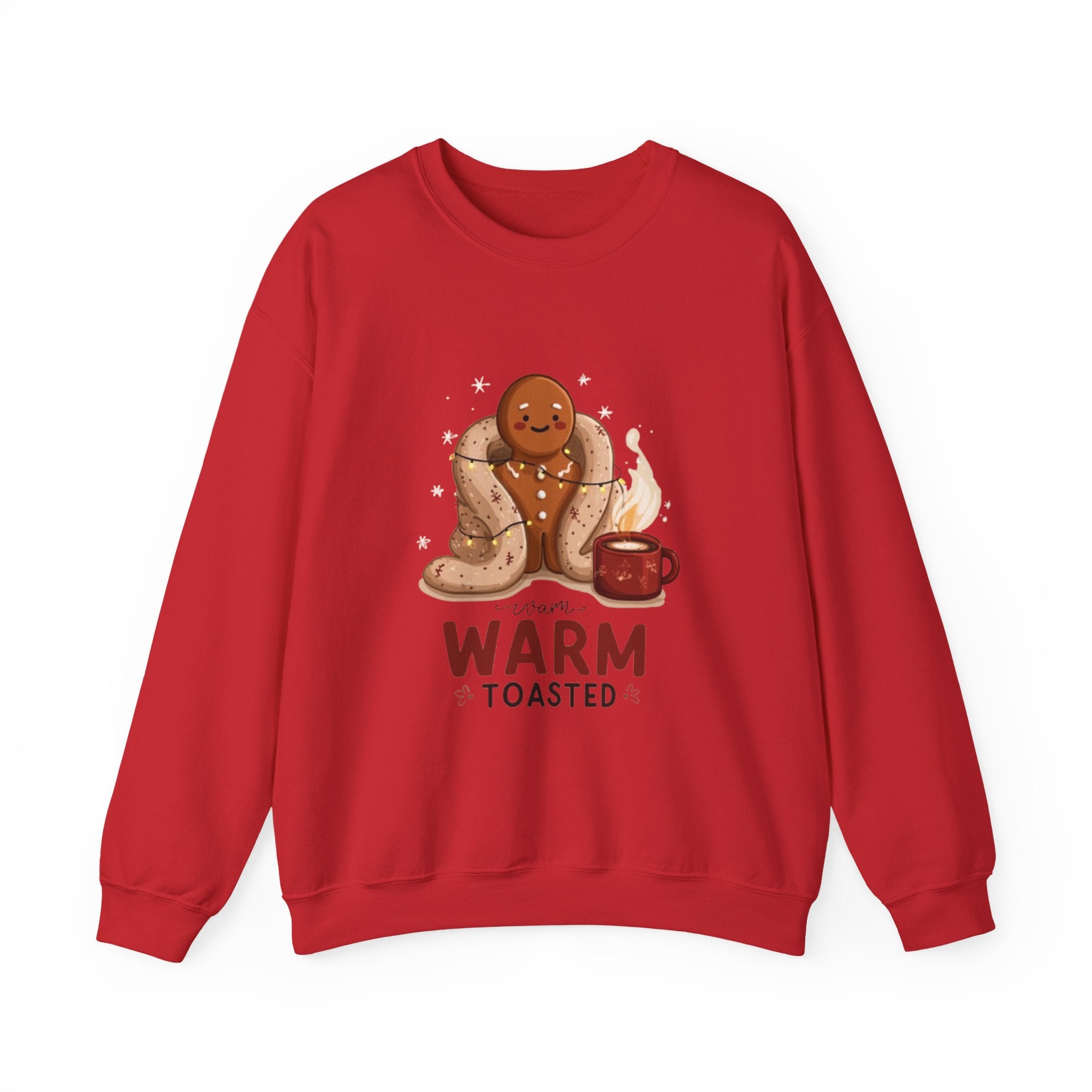 Warm & Toasted Crewneck Sweatshirt — Cozy Gingerbread, Hot Cocoa Holiday Sweater