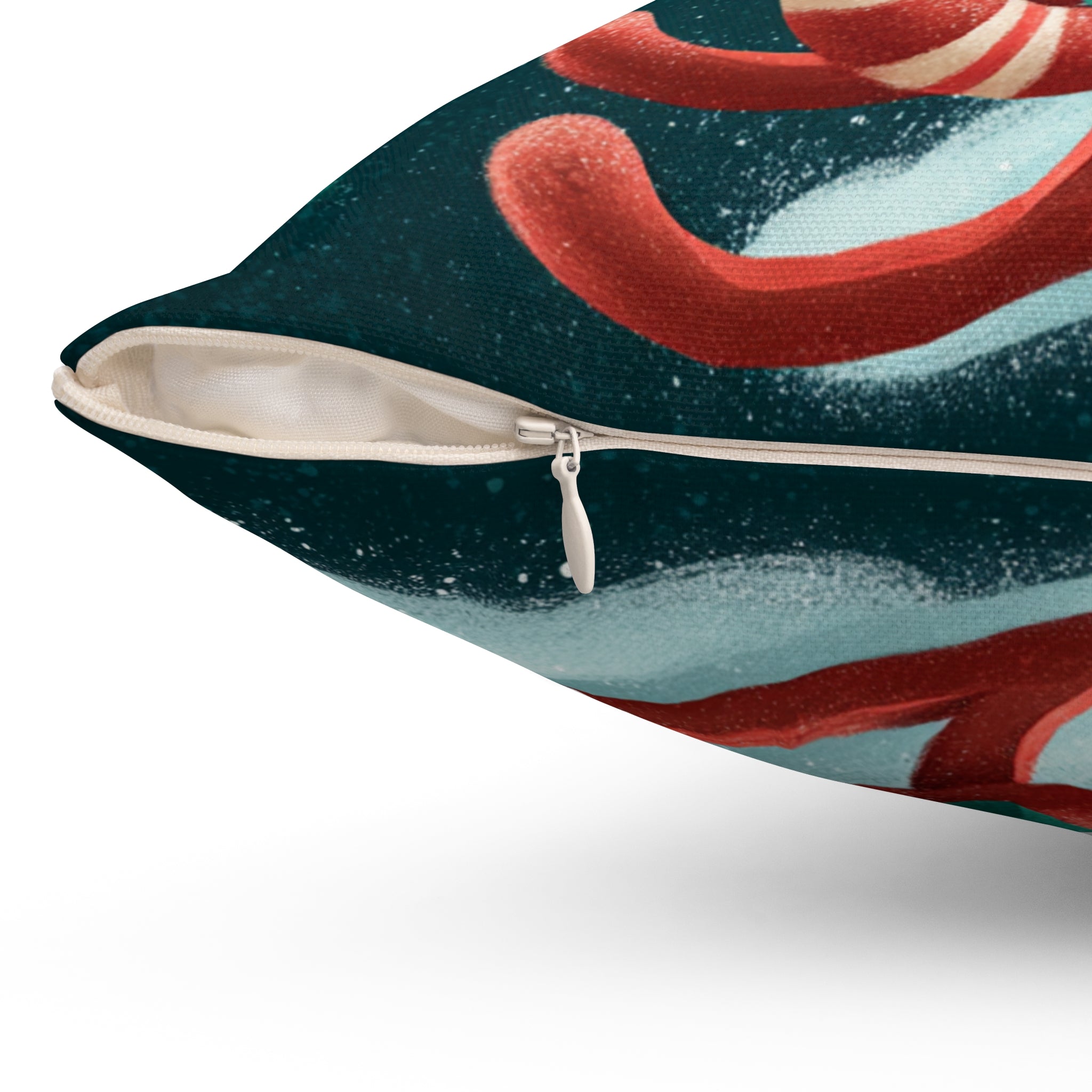 Gingerbread ‘Sweet Ride’ Christmas Throw Pillow — Festive Holiday Decor