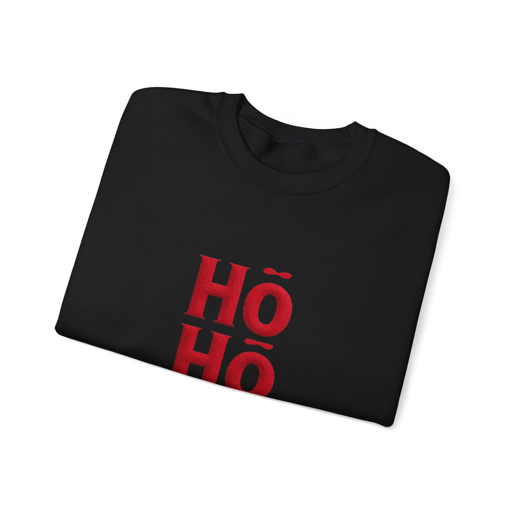 Holiday Crewneck Sweatshirt – Red “HŌ HŌ.” Christmas Sweater Tee