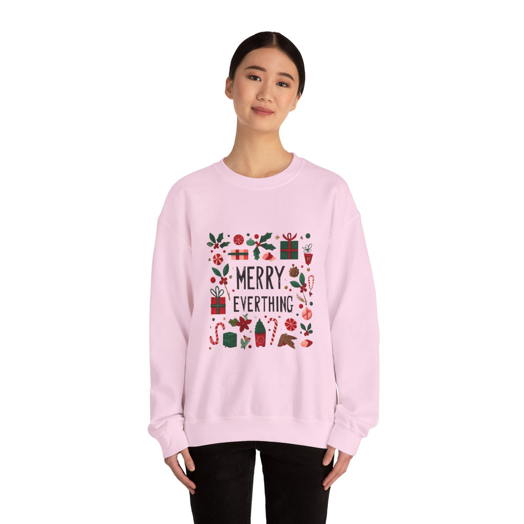 Merry Everything Sweatshirt — Holiday Graphic Crewneck