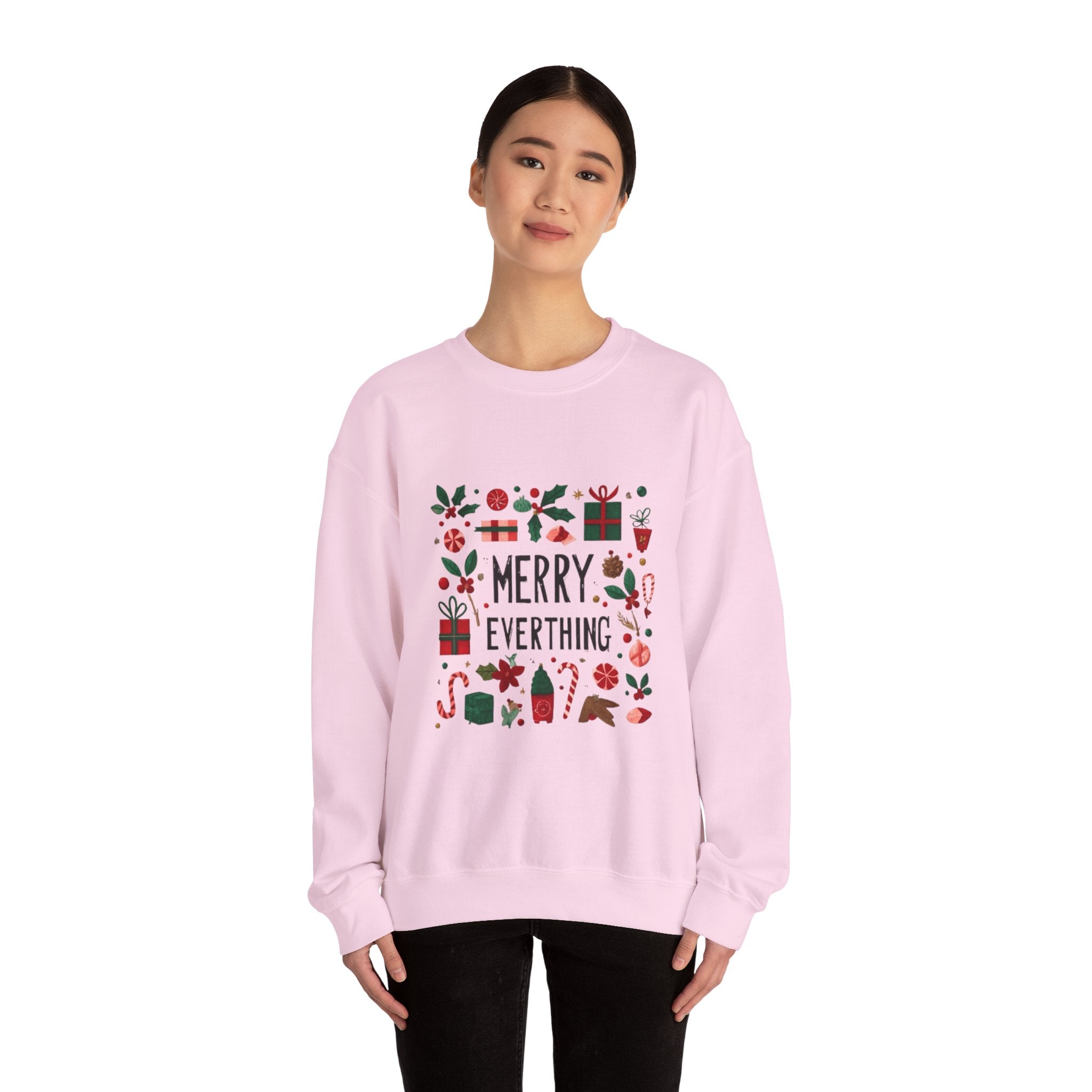 Merry Everything Sweatshirt — Holiday Graphic Crewneck