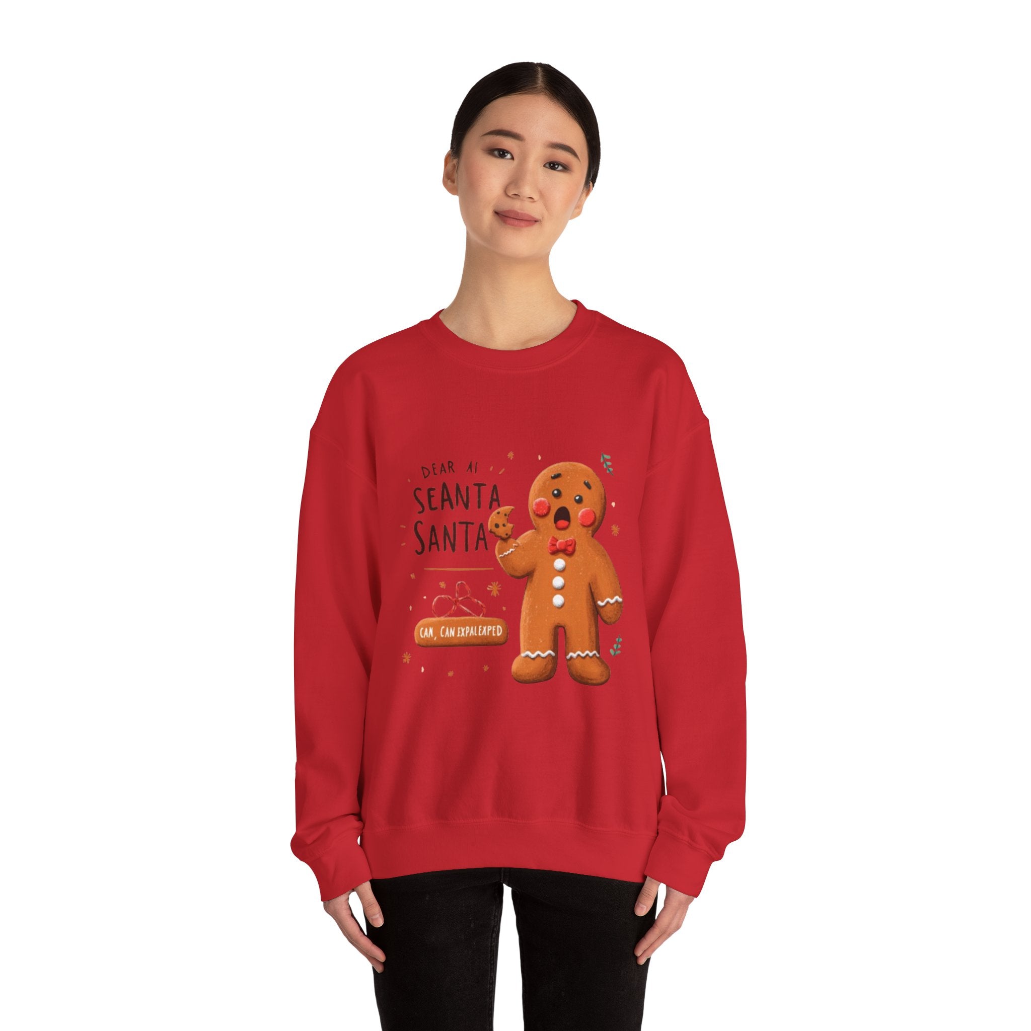 Gingerbread Cookie "Dear Santa" Crewneck Sweatshirt