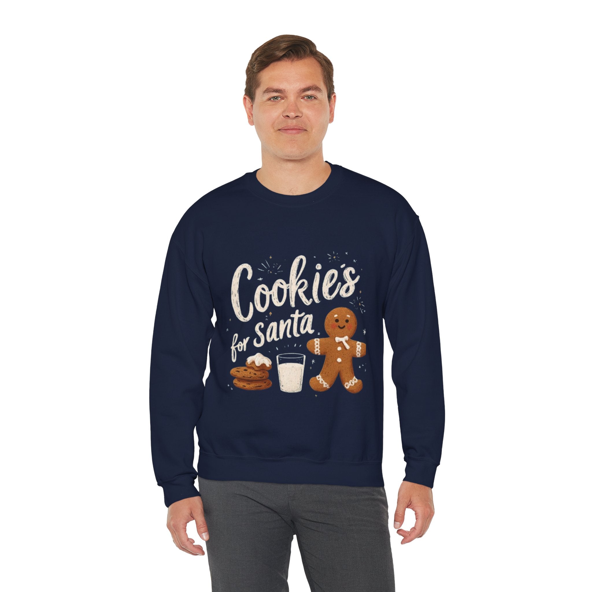 Cookies for Santa Sweatshirt — Christmas Gingerbread Holiday Crewneck
