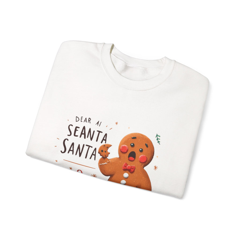 Gingerbread Cookie "Dear Santa" Crewneck Sweatshirt