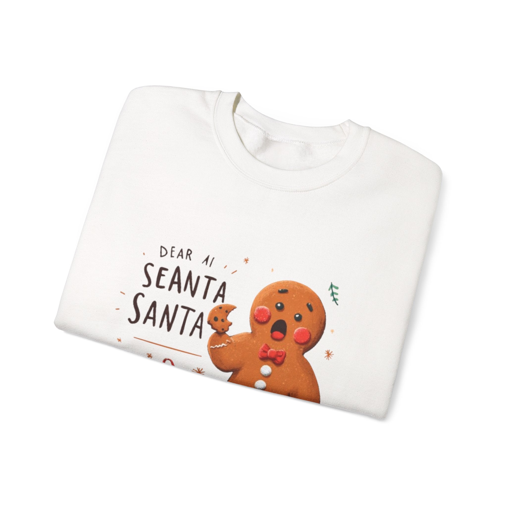 Gingerbread Cookie "Dear Santa" Crewneck Sweatshirt