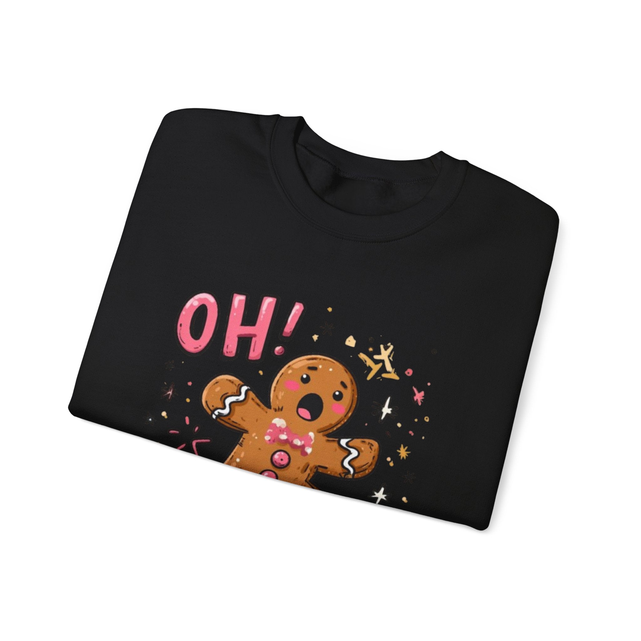 Gingerbread "Oh! Snap!" Crewneck Sweatshirt — Funny Holiday Christmas Sweater