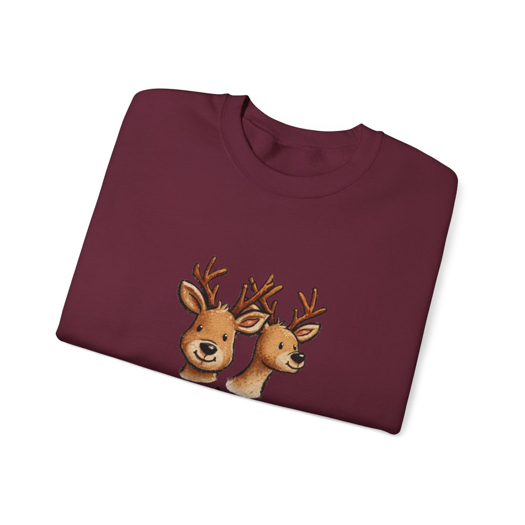 Peek a Deeer Sweatshirt — Cute Reindeer Holiday Crewneck